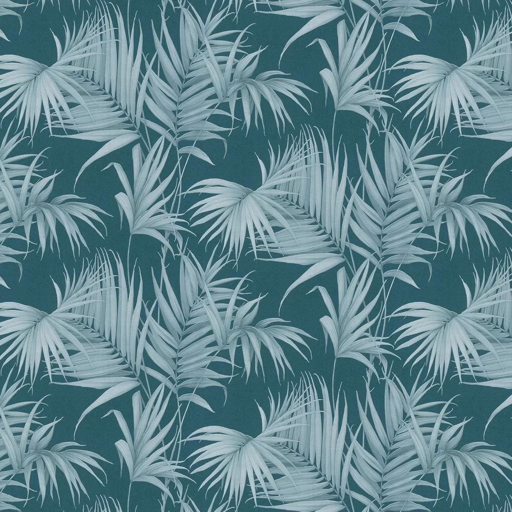 Palm Leaf por Albany - Teal - Papel pintado : Wallpaper Direct