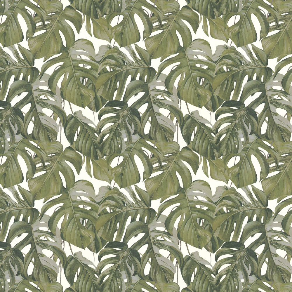 Jungle Leaves Wallpaper - Green - by Albany