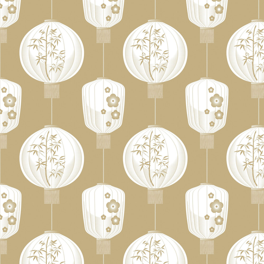 Lucky Lantern Wallpaper - Seagrass - by Mini Moderns