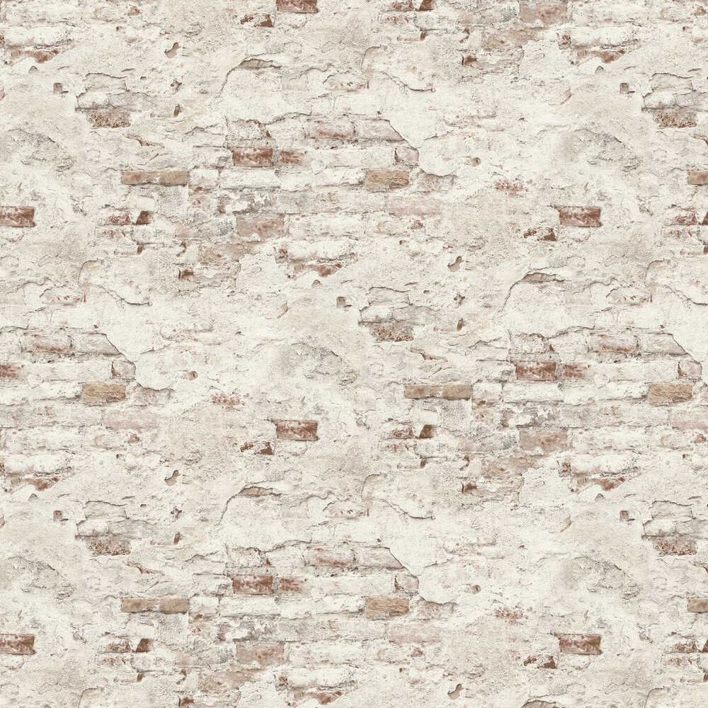 Rustic Wall Wallpaper - White - by Albany