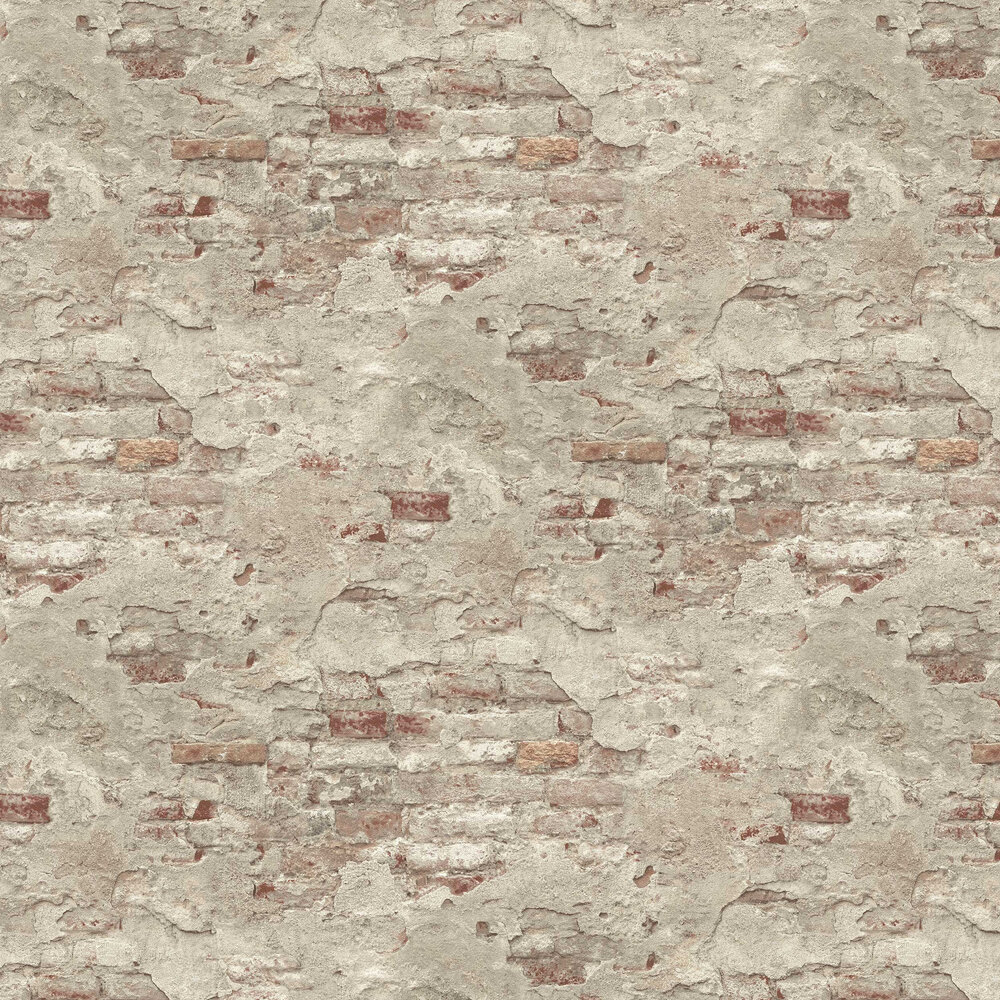 Rustic Wall Wallpaper - Grey - by Albany