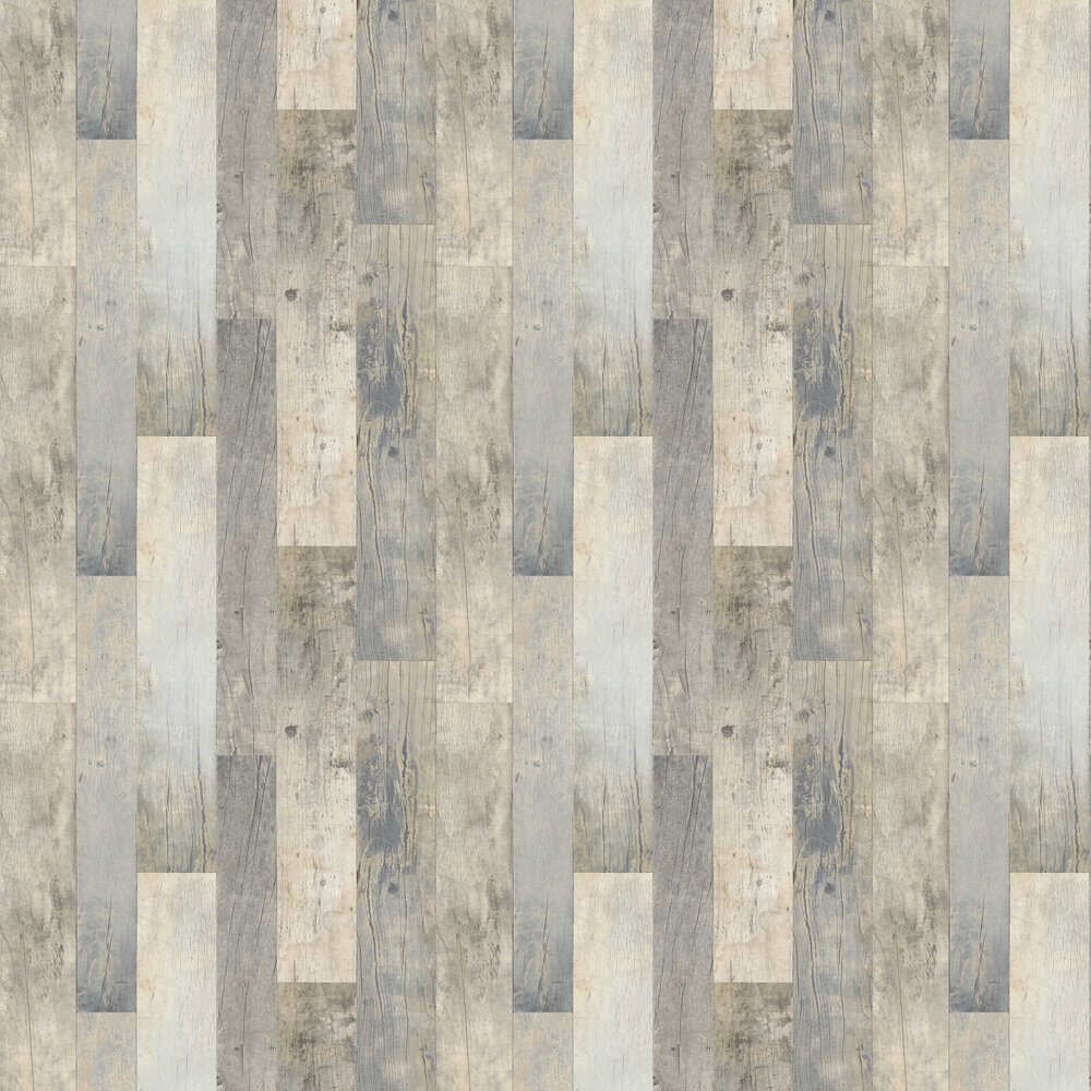 Country Wood Wallpaper - Blue  / Grey  - by Albany