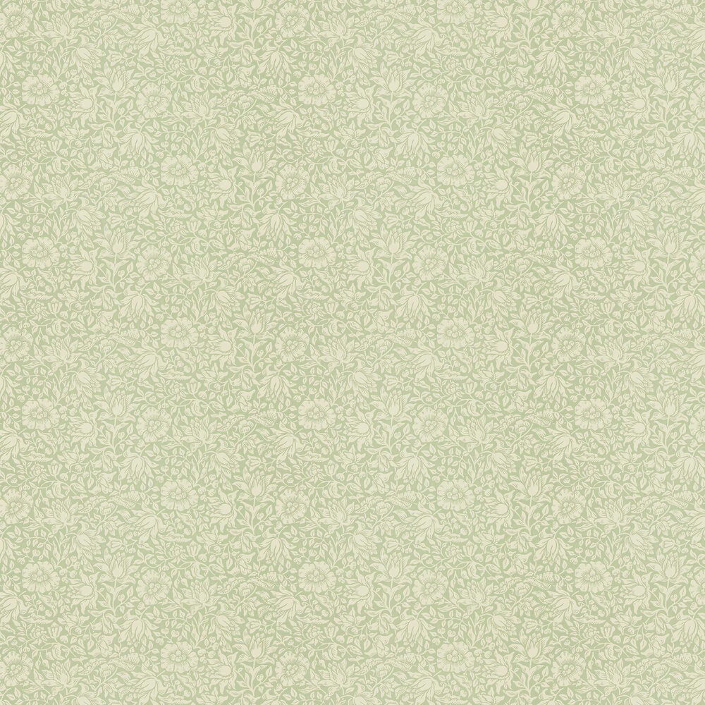 Mallow Wallpaper - Apple Green - by Morris