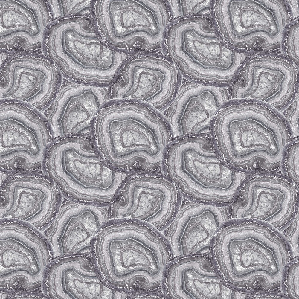 Agate Wallpaper - Amethyst / Grey - by Arthouse