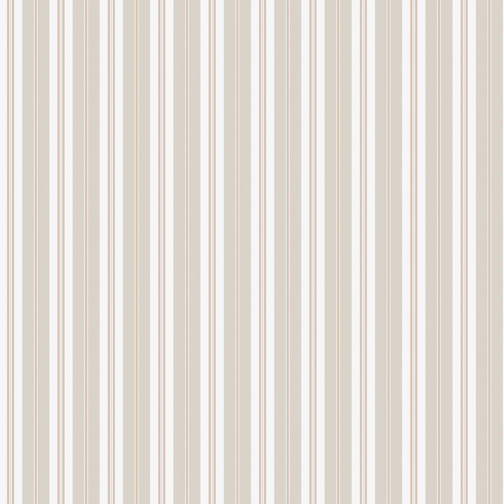 Sandhamn Stripe Wallpaper - Pink / Beige - by Boråstapeter