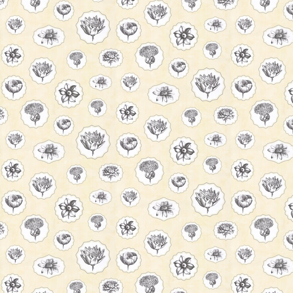 Herbariae Wallpaper - Pale Yellow - by Christian Lacroix
