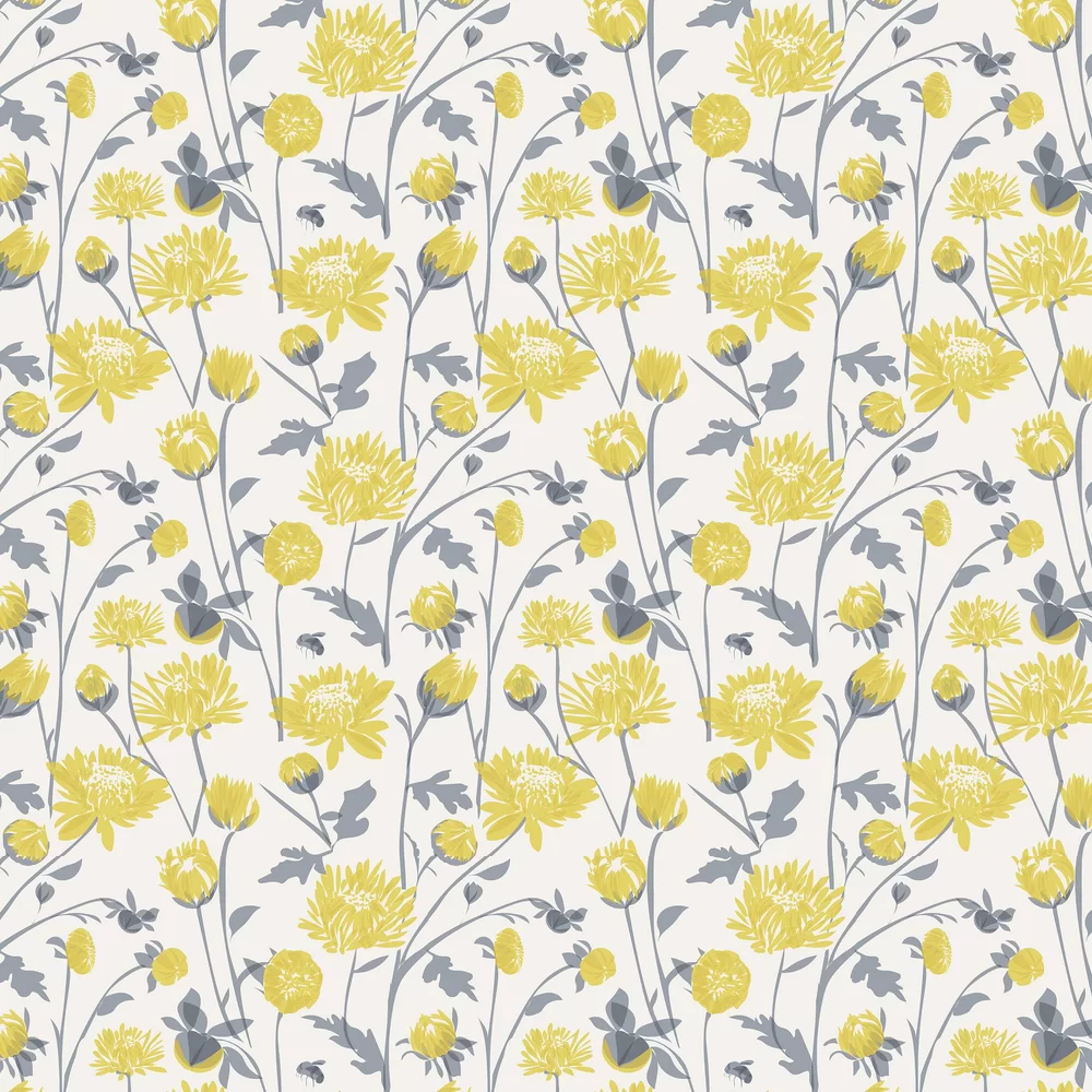 Lorna Syson Wallpaper Chrysanthemum CHW