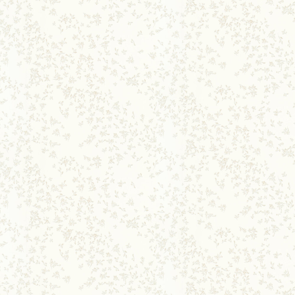 Barocco Ditsy Flowers Wallpaper - Pearl White - by Versace