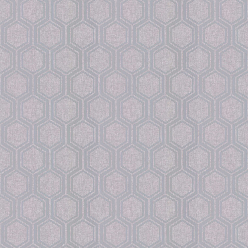 Luxe Hexagon Wallpaper - Silver - by Arthouse