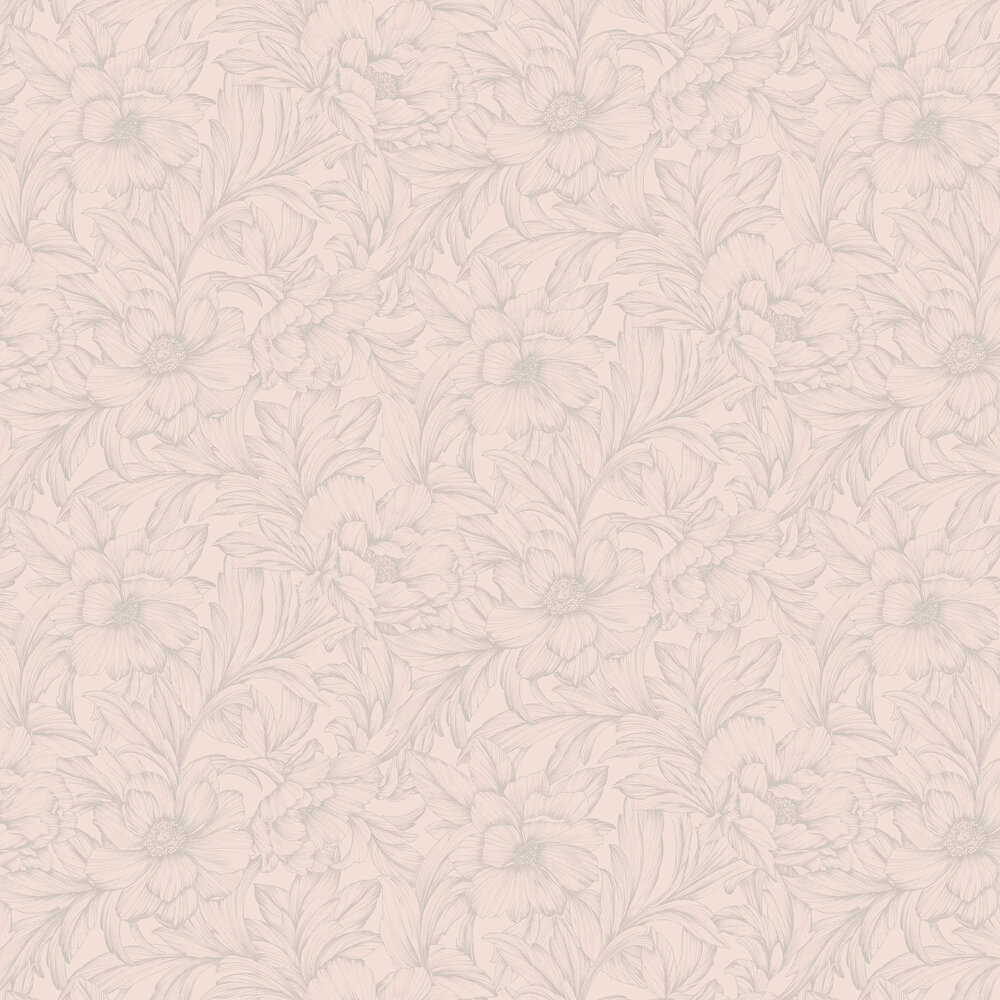 Monceau Wallpaper - Rose Pink - by Casadeco