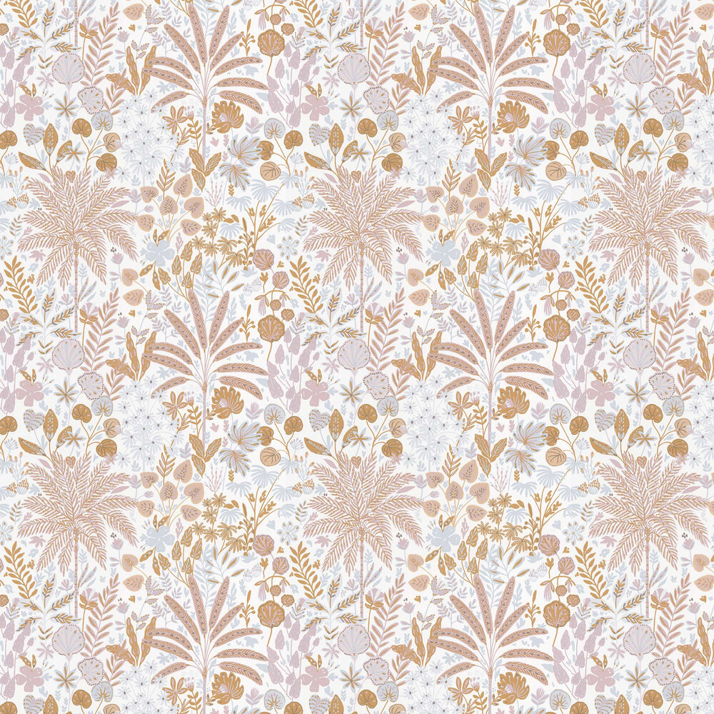 Hope Wallpaper - Ochre and Blue-Grey - by Caselio