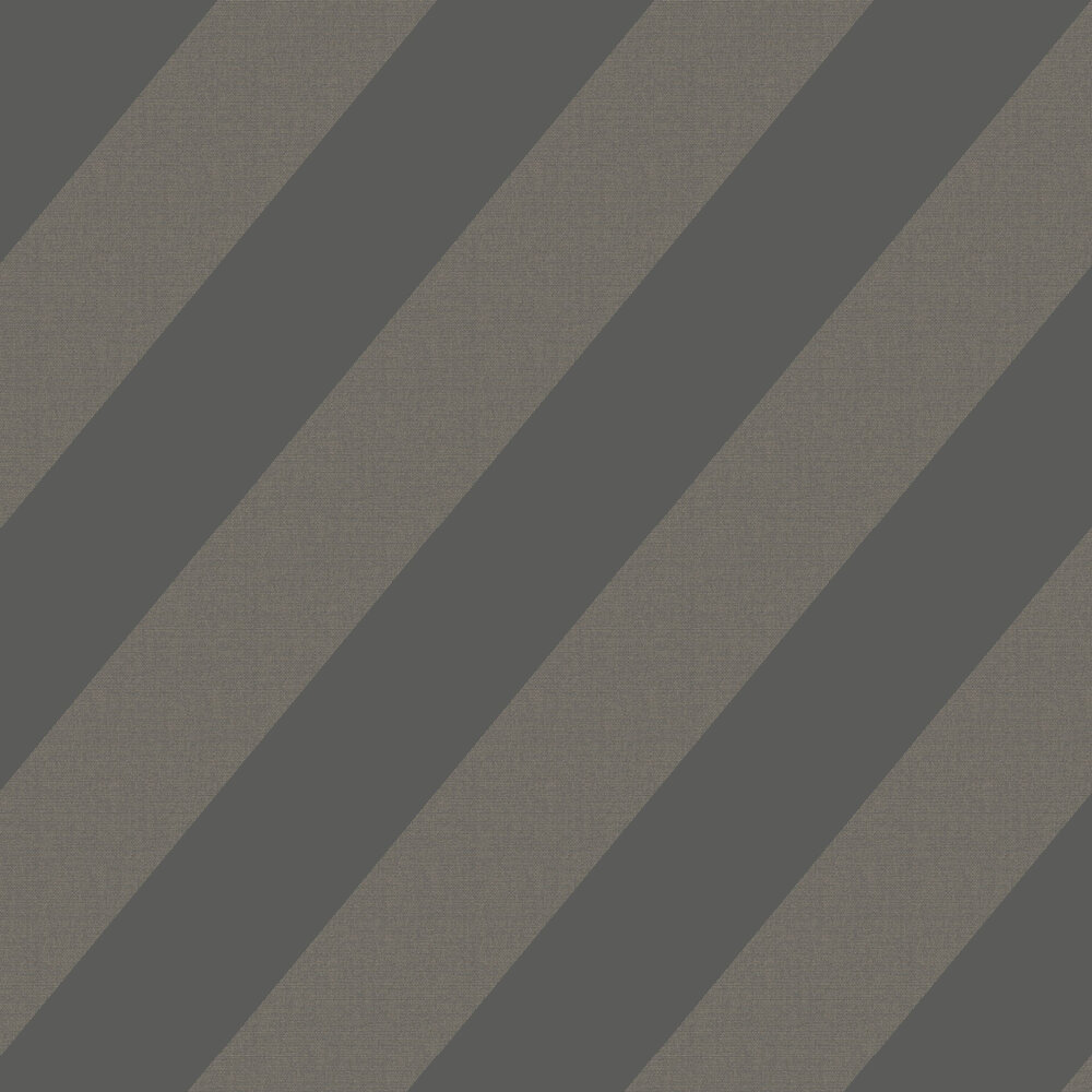 Oblique Wallpaper - Charcoal - by Casadeco