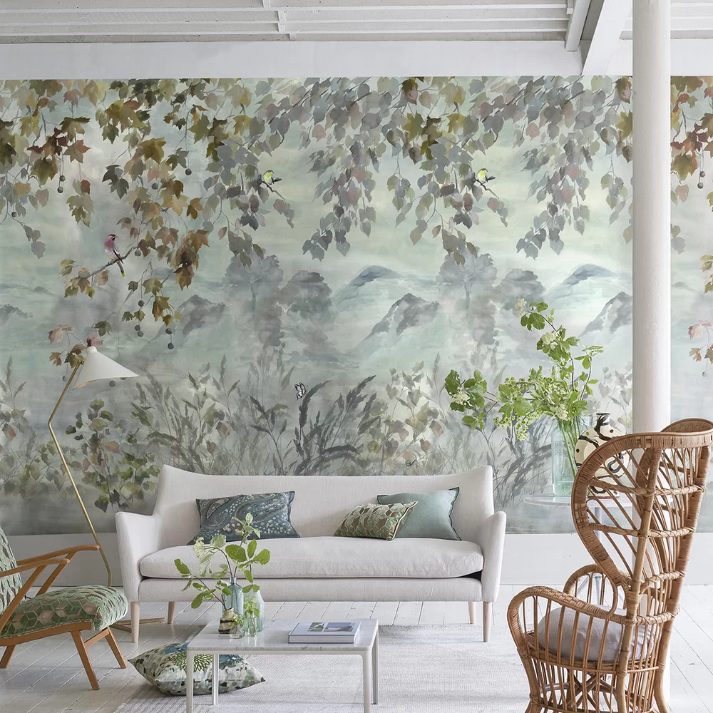 Kiyosumi Mural - Celadon - by Designers Guild