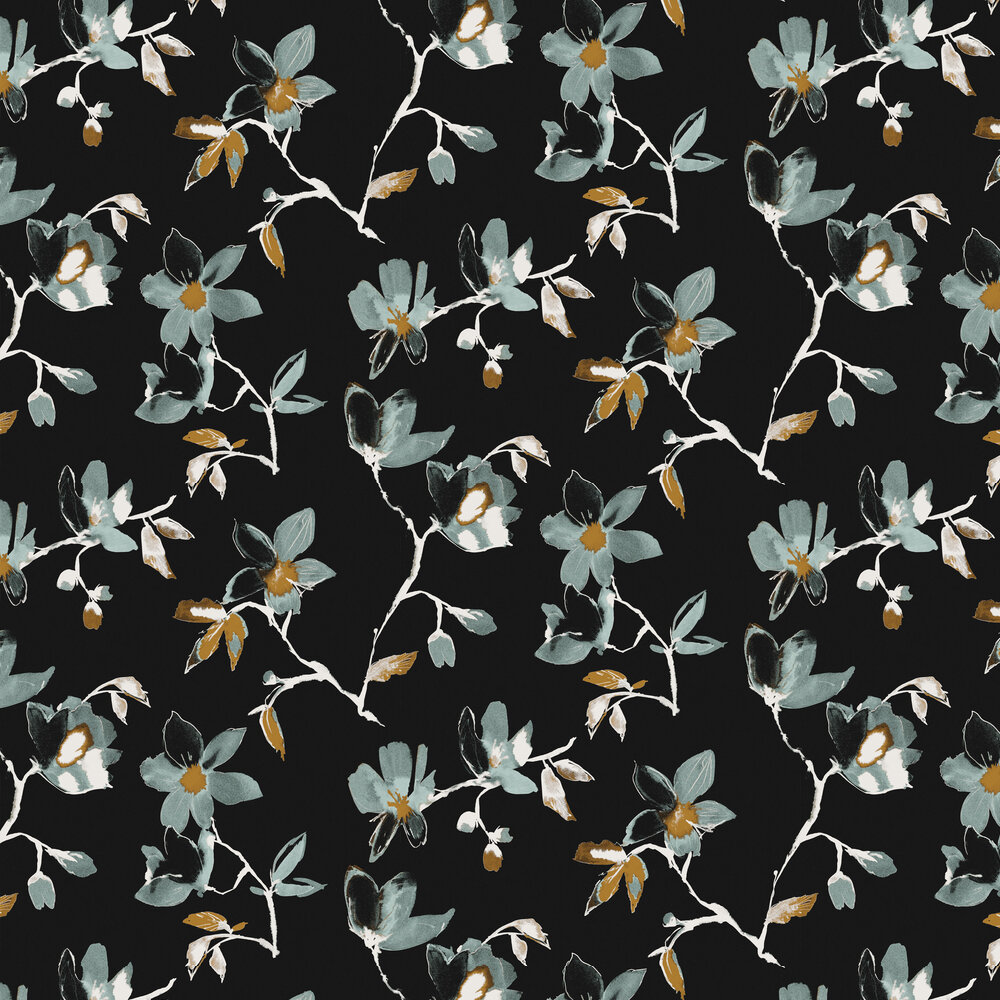 Laetitia Wallpaper - Sapphire - by Zoom by Masureel