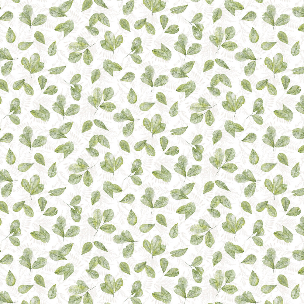 Leaves Wallpaper - Green - by Galerie