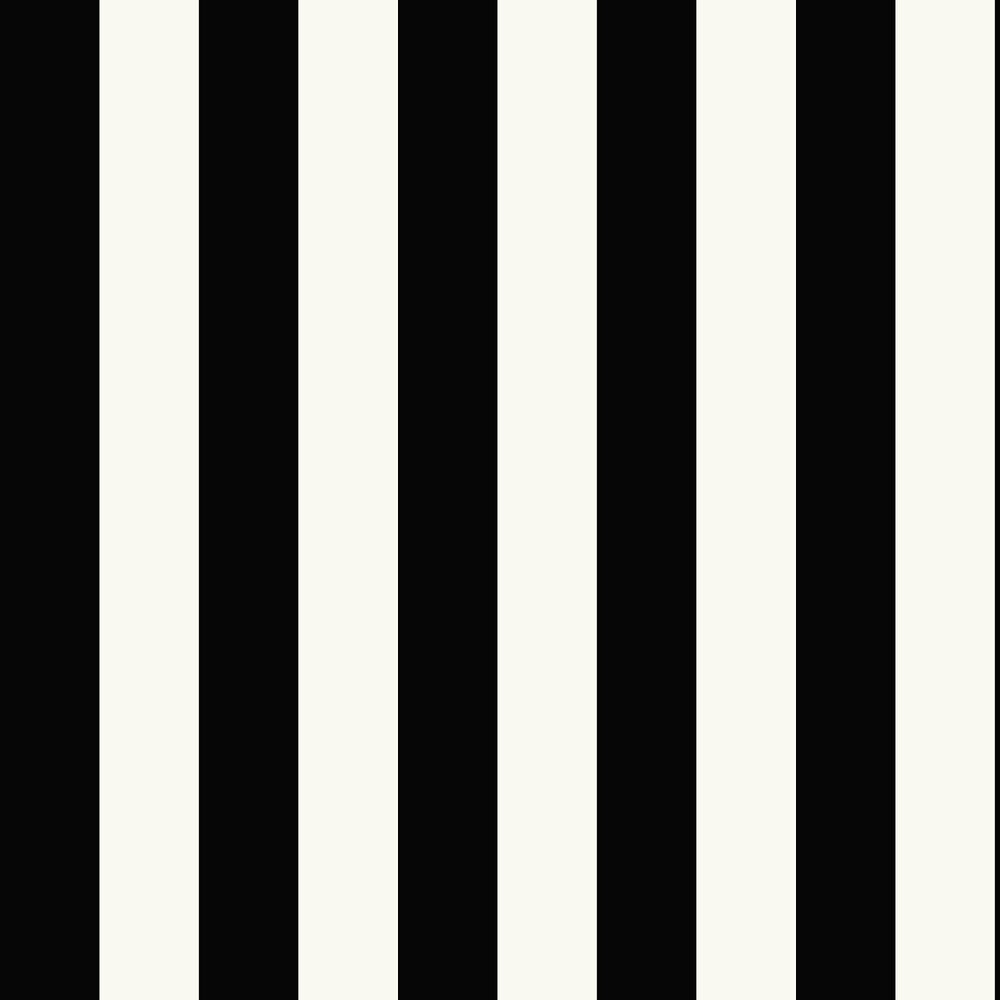 Wide Stripe Wallpaper - Pearl / Black - by Galerie
