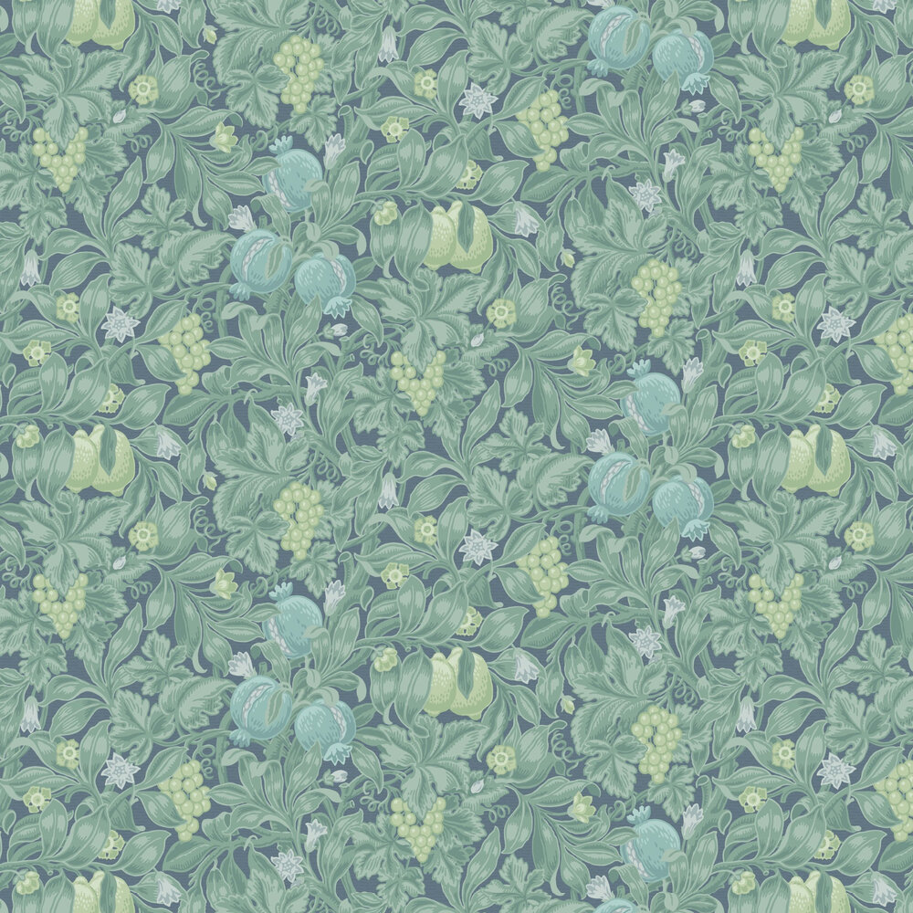 Vines of Pomona Wallpaper - Teal / Viridian / Denim - by Cole & Son