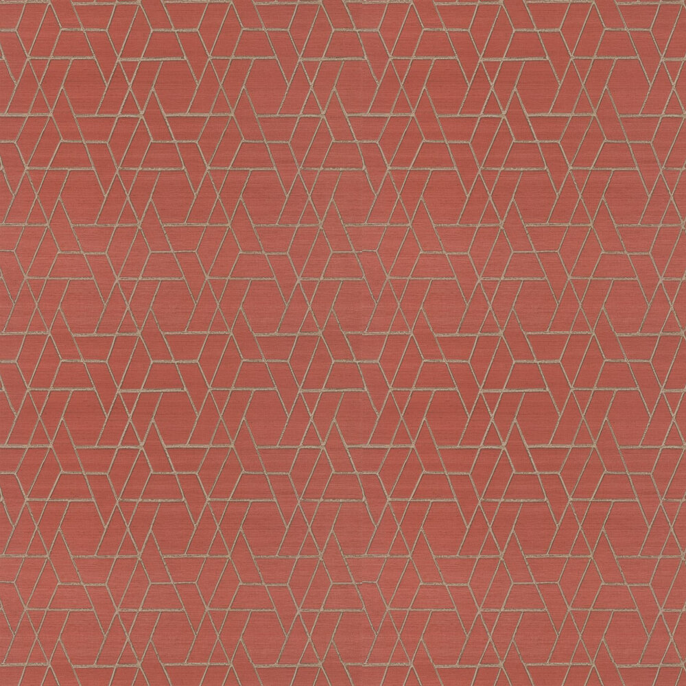 Zelma Wallpaper - Red - by Jane Churchill