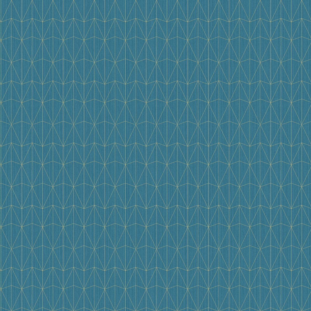Chrysler Wallpaper - Teal Blue and Gold - by Caselio