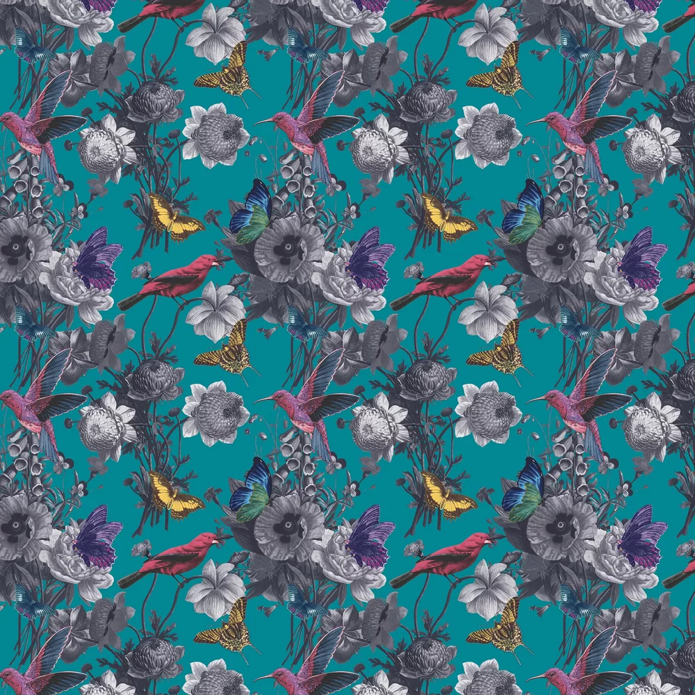 Jardin by Graham & Brown - Teal - Wallpaper : Wallpaper Direct