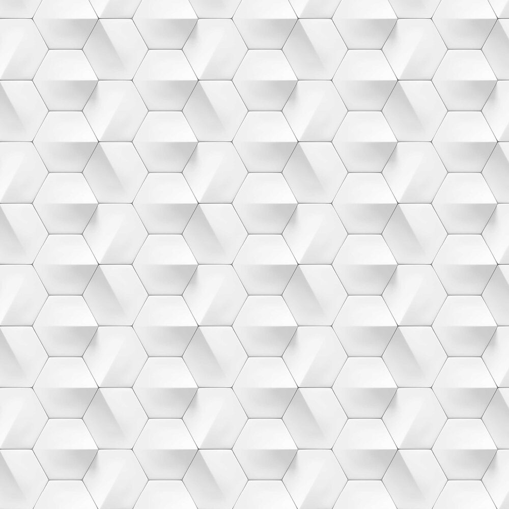 Hex-a-gone Wallpaper - Grey - by Graham & Brown