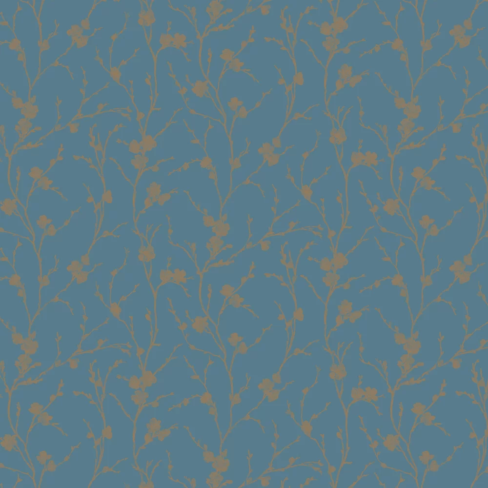 Meiying by Graham & Brown - Teal - Wallpaper : Wallpaper Direct