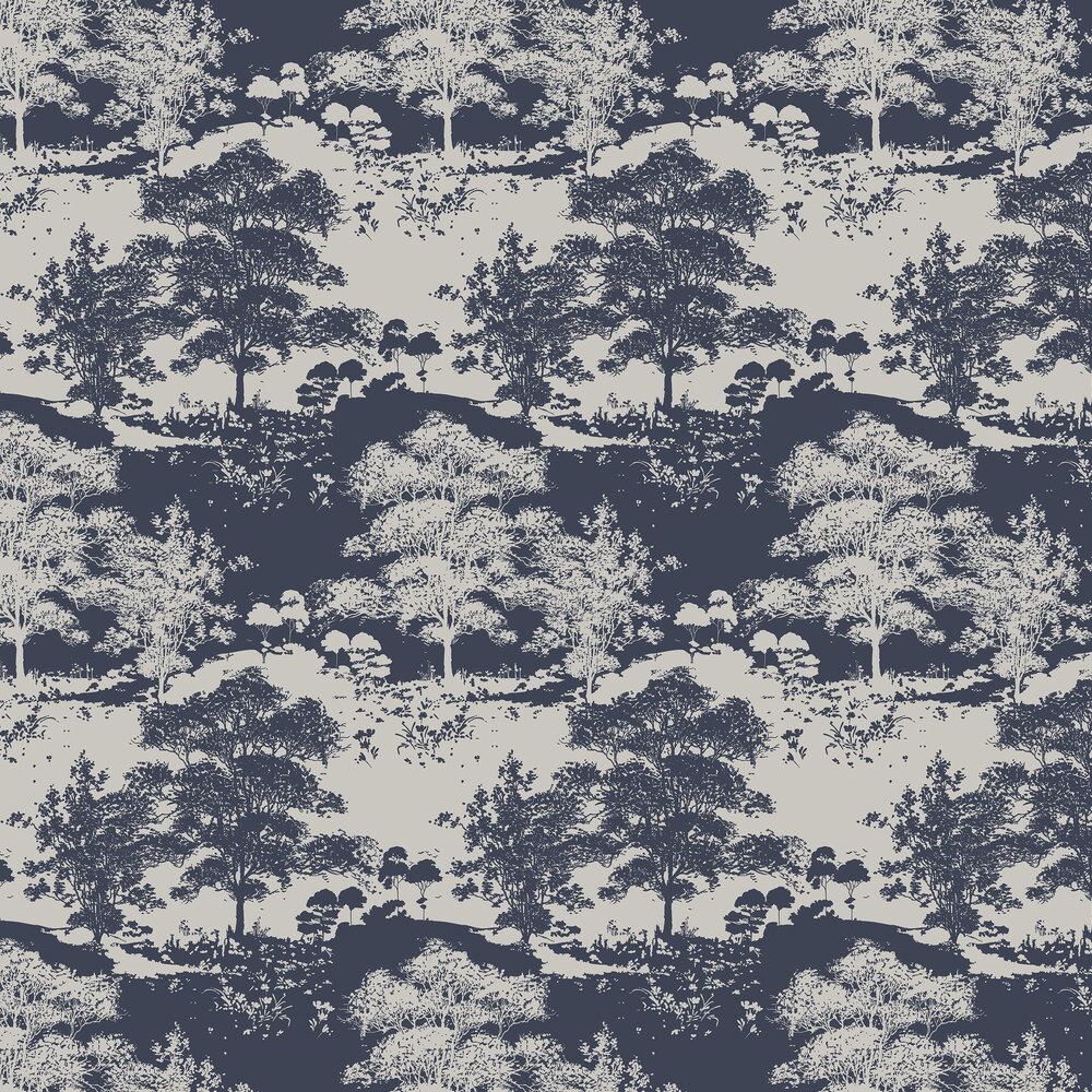 Meadow Wallpaper - Notte - by Graham & Brown