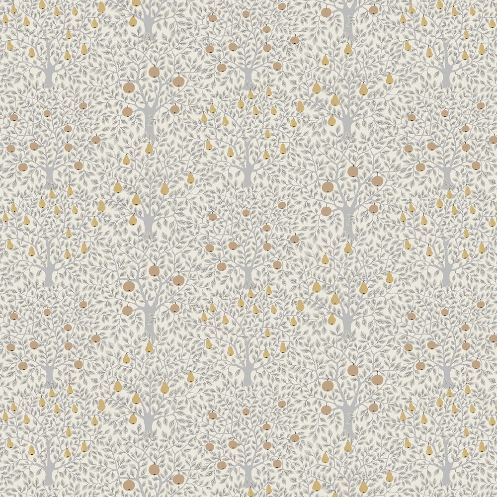Pomona Wallpaper - White / Grey / Gold - by Galerie