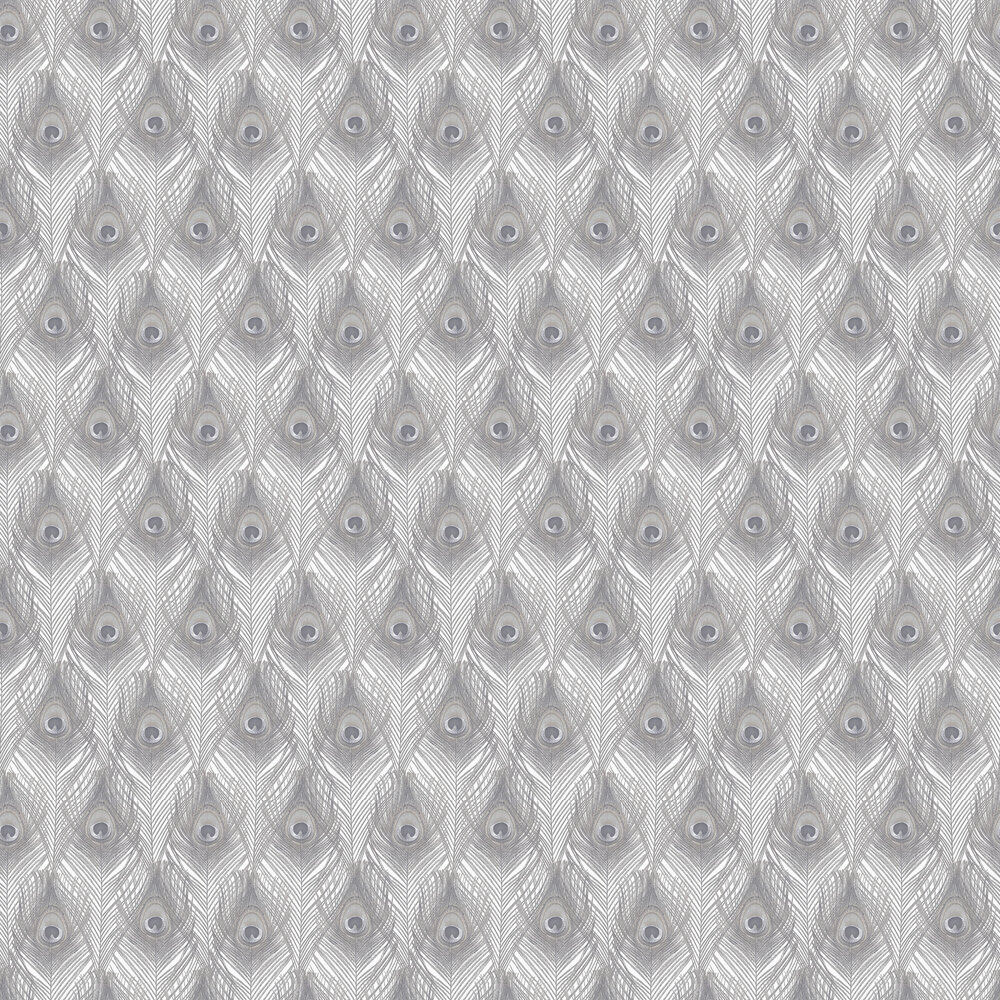 Peacock Feathers Wallpaper - Grey Brown - by Galerie