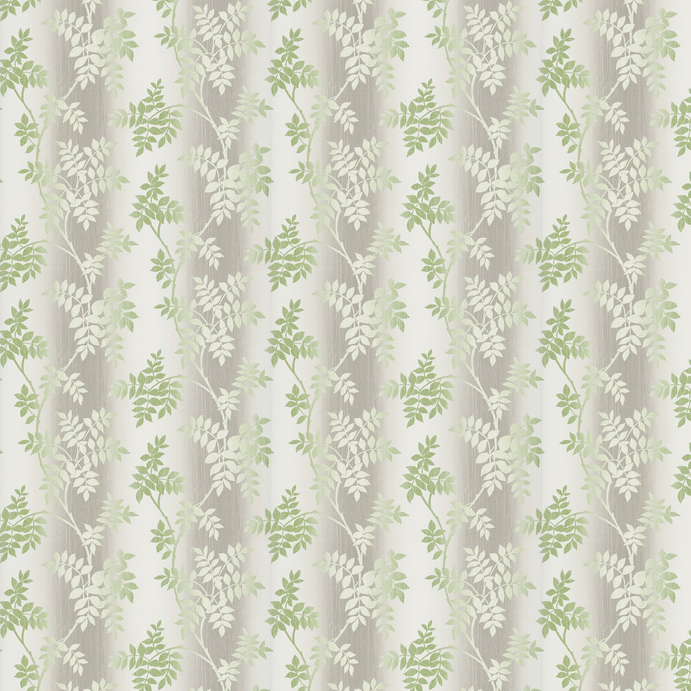 Posingford Wallpaper - Grey/ Green - by Nina Campbell