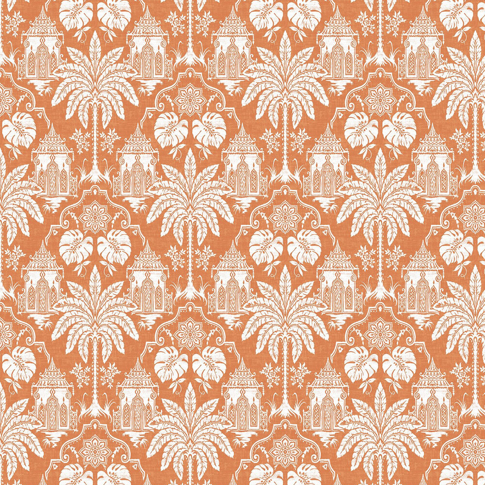 Imperial Wallpaper - Orange - by Graham & Brown