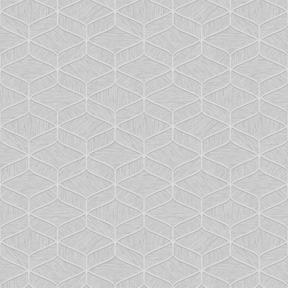 Luciano Geo Wallpaper - Silver - by Albany
