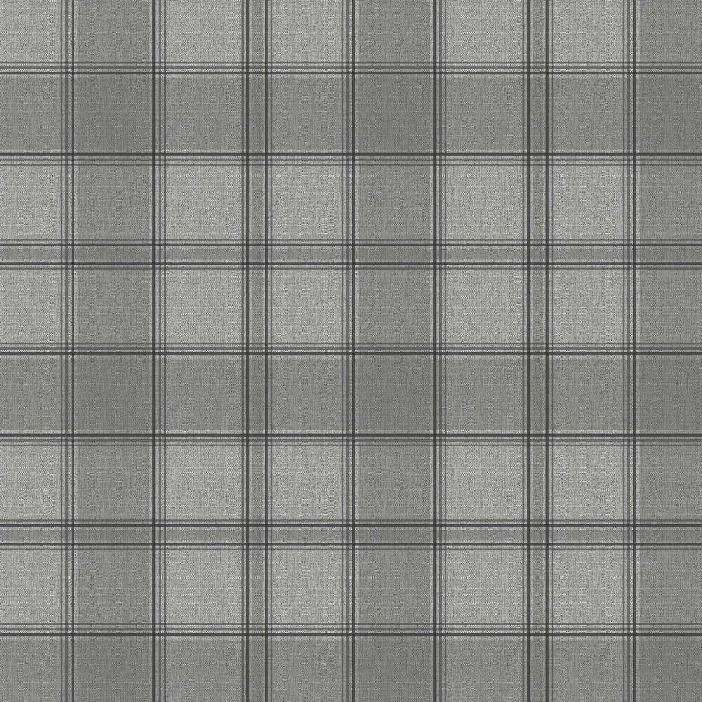 Giorgio Check Wallpaper - Silver - by Albany