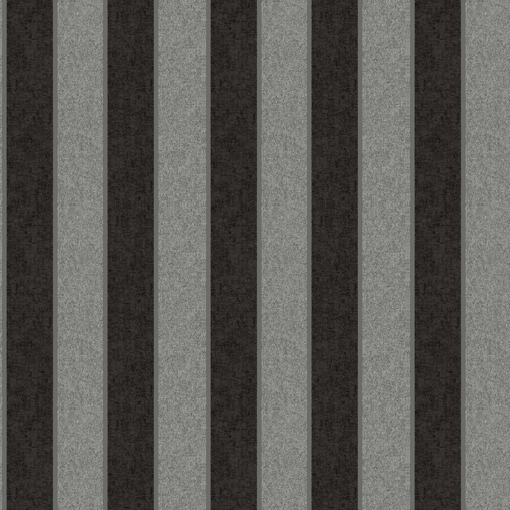 San Remo Stripe Wallpaper - Charcoal - by Albany
