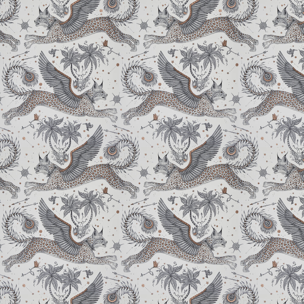 Lynx Wallpaper - Nude - by Emma J Shipley