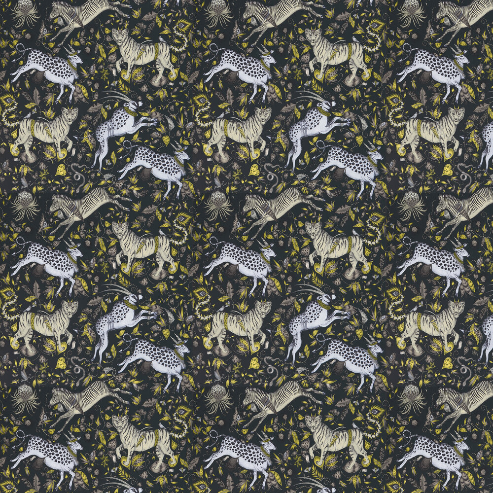 Protea Wallpaper - Charcoal - by Emma J Shipley