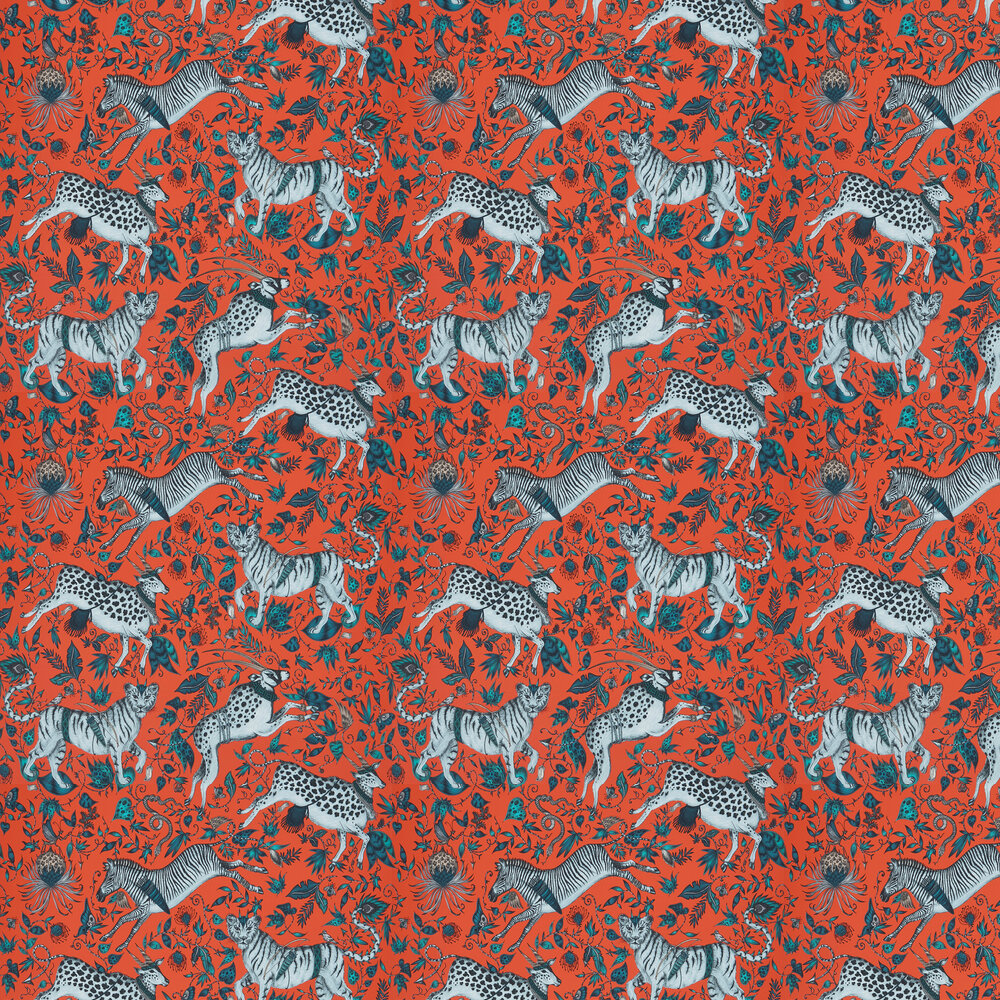 Protea Wallpaper - Coral - by Emma J Shipley