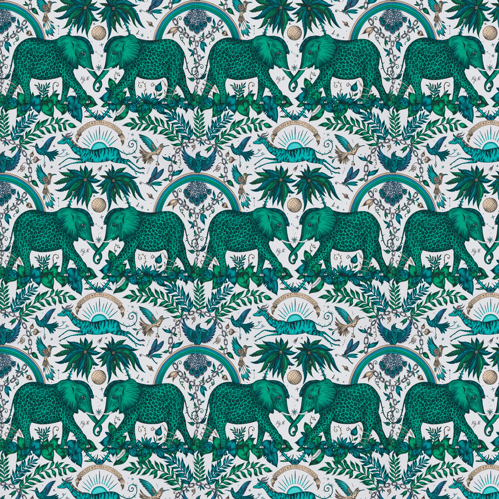 Zambezi Wallpaper - Green - by Emma J Shipley