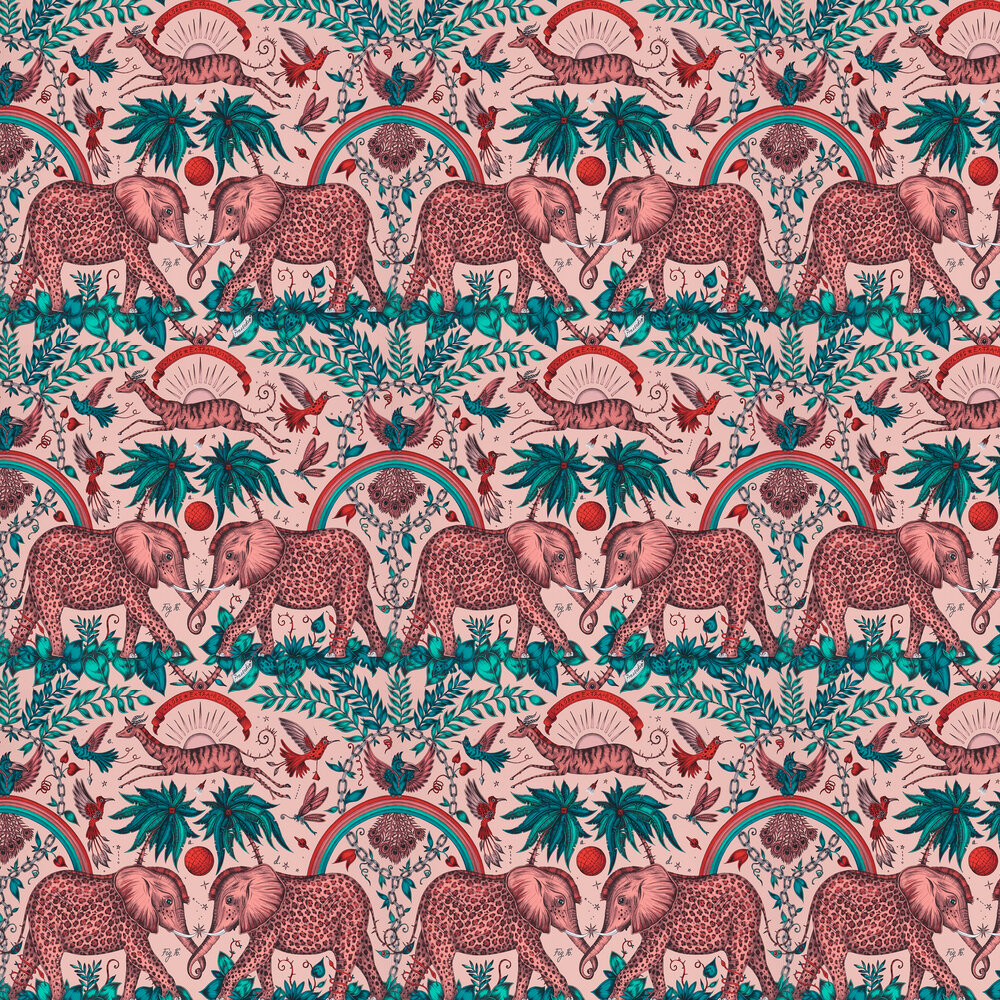 Zambezi Wallpaper - Pink - by Emma J Shipley
