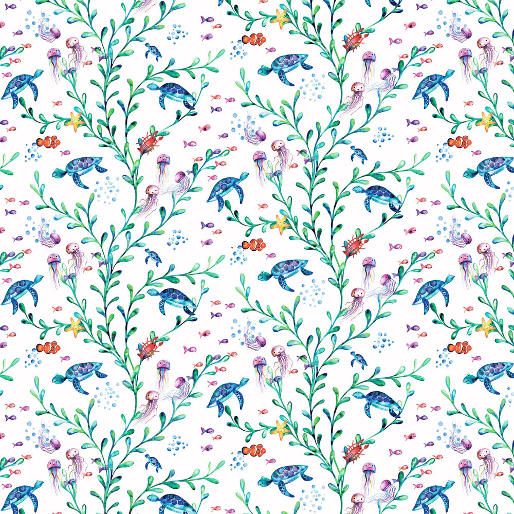 Under the Sea Wallpaper - White - by Albany