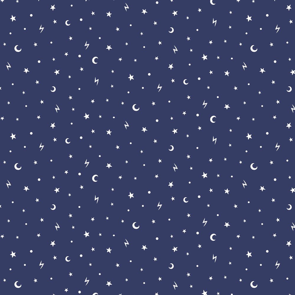 Stars and Moons Wallpaper - Navy - by Albany