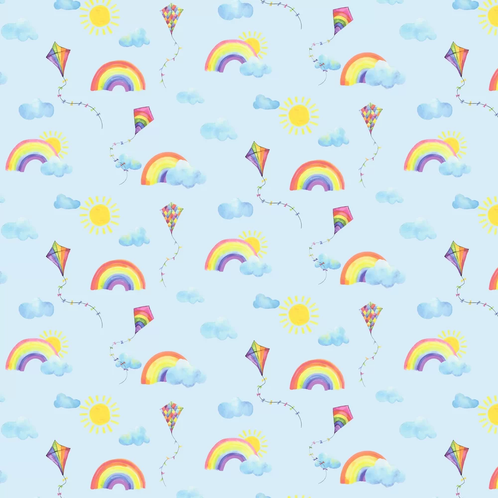 Albany Wallpaper Rainbows and Flying Kites 91022
