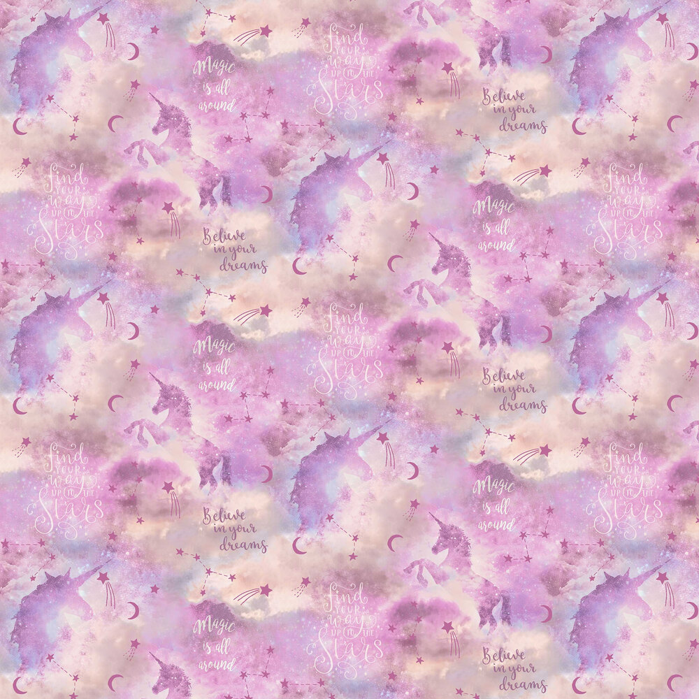 Galaxy Unicorn Wallpaper - Pink - by Arthouse