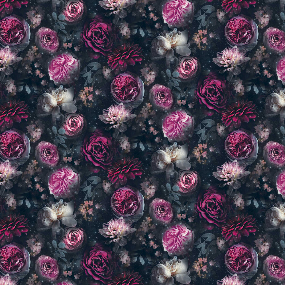 Dark Magic Wallpaper - Pink / Black - by Arthouse