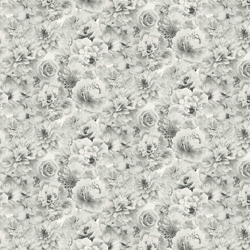 Glitter Bloom Wallpaper - White - by Arthouse