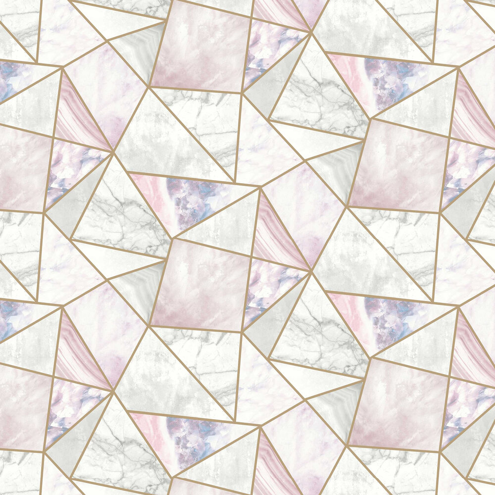 Fragments Wallpaper - Pink / Grey - by Arthouse
