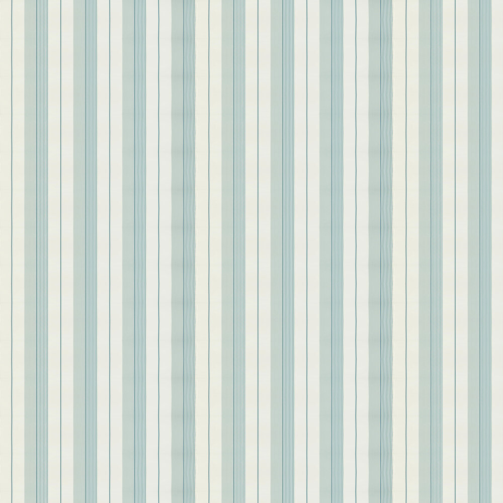 Aiden Stripe Wallpaper - Teal Blue - by Ralph Lauren