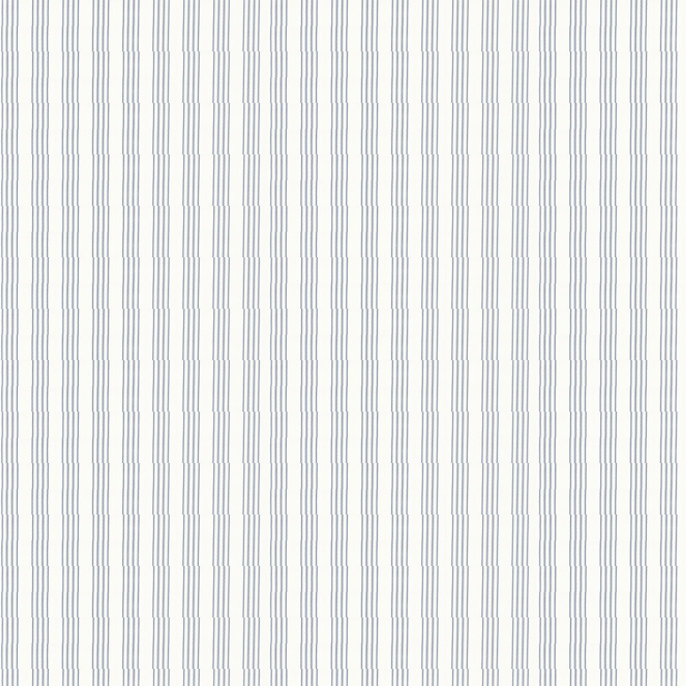 Palatine Stripe Wallpaper - Porcelain Blue - by Ralph Lauren