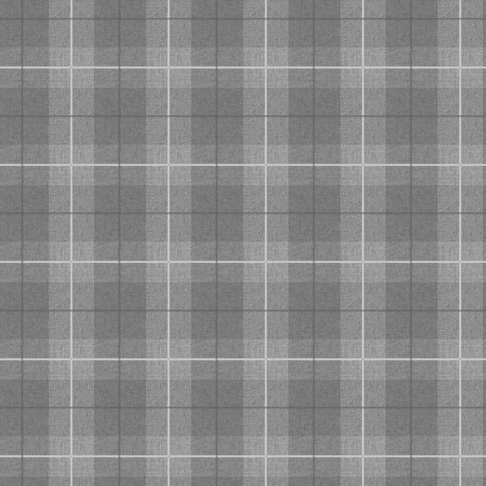 Country Tartan Wallpaper - Charcoal - by Arthouse