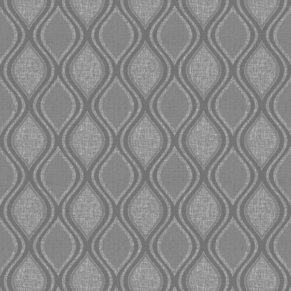 Curve Wallpaper - Charcoal - by Arthouse